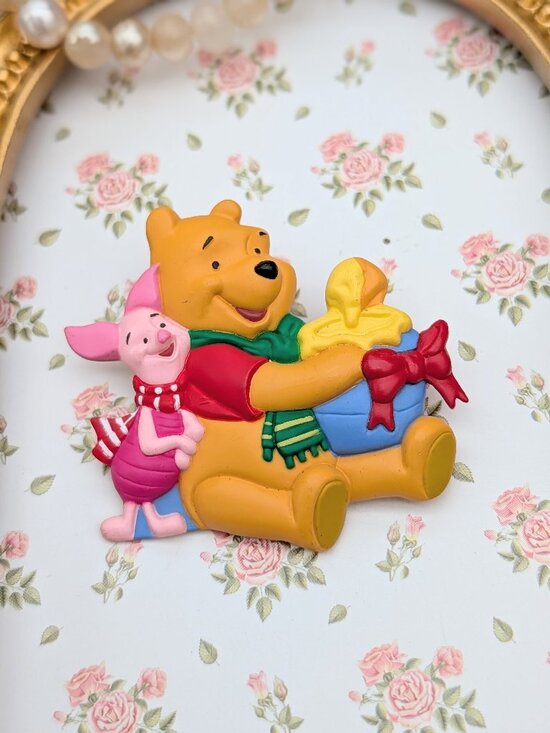 Disney Jewelry - Vintage Disney's Winnie the Pooh & Piglet Brooch